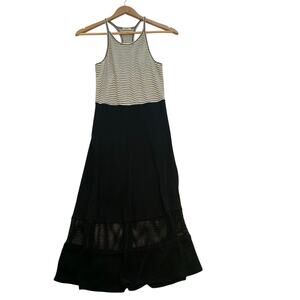 L'Agence Strapless Black and White Midi Dress XS